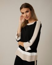 JOSEPH RIBKOFF Color-blocked Sweater Style 221916