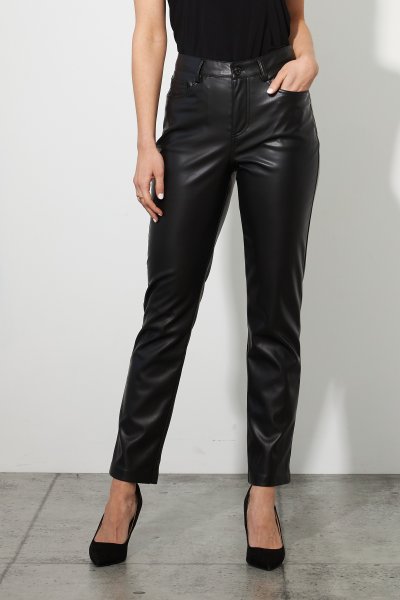 JOSEPH RIBKOFF Faux Leather Pants Style 223921