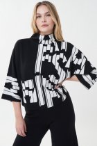 JOSEPH RIBKOFF Wording Jacquard Sweater Style 223948