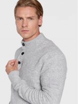 CK Men's Sweater Lycra Blend Button Q Zip