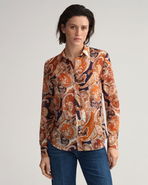 Gant D2. Regular Paisley Cotton Silk Shirt