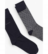 Gant Solid And Dot 2-Pack Socks