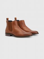 Tommy Hilfiger Signature Leather Chelsea Boots