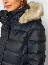 Tommy Hilfiger Essential Down-Filled Faux Fur Trim Coat