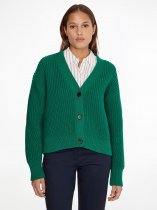 Tommy Hilfiger ORG Cotton Button V-Nk Sweatshirt, MS3