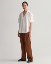 GANT popover linen short sleeve blouse