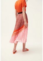 LEO & UGO Retro print pleated skirt