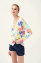 LEO & UGO Colorful V-neck pullover