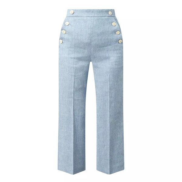 MARELLA LIGHT BLUE - Addetto Chambray cropped trousers