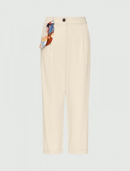 MARELLA SAND - Pialla Cotton satin chinos