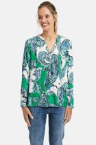 MILANO Blouse with V-Neck and cuff