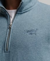 Superdry Vintage Logo Embroidered Zip Henley Sweatshirt