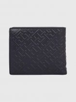 Tommy Hilfiger Business Embossed Monogram Leather Wallet