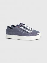 Tommy Hilfiger Chambray Linen Jacquard Trainers