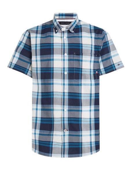 Tommy Hilfiger Air Cotton Bold Checkered Textured Shirt