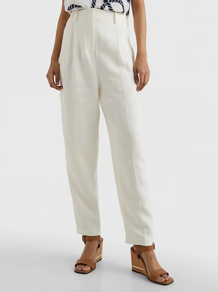 Tommy Hilfiger Elevated Linen Tapered Trousers