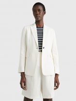 Tommy Hilfiger Elevated Linen Single Breasted Blazer