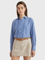 Tommy Hilfiger Org Co Stripe Relaxed Shirt