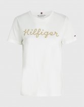 Tommy Hilfiger Women's Reg Gold Hilfiger C-NK SS T-shirt