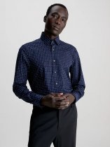 Calvin Klein Shirts POPLIN STRETCH PRINT SLIM SHIR