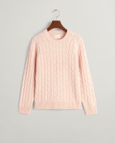 GANT Lambswool Cable Knit Crew Neck Sweater