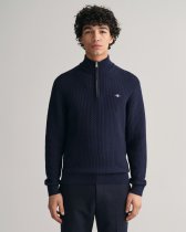 GANT Textured Cotton Half-Zip Sweater