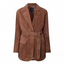 MAX MARA leather belted jacket
