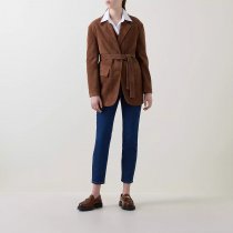 MAX MARA leather belted jacket