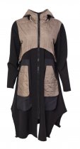 Naya Quilted coat/jersey panels