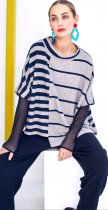 Naya Multi stripe knit/raised neck