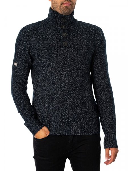 Superdry Chunky Button High Neck Jumper
