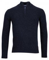Thomas Maine Half Zip Single Knit Merino Cashmere Pullover