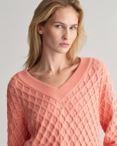 GANT Textured Knit V-Neck Sweater