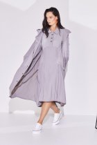 NAYA Hooded mac coat/tulip hemline