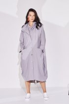 NAYA Hooded mac coat/tulip hemline