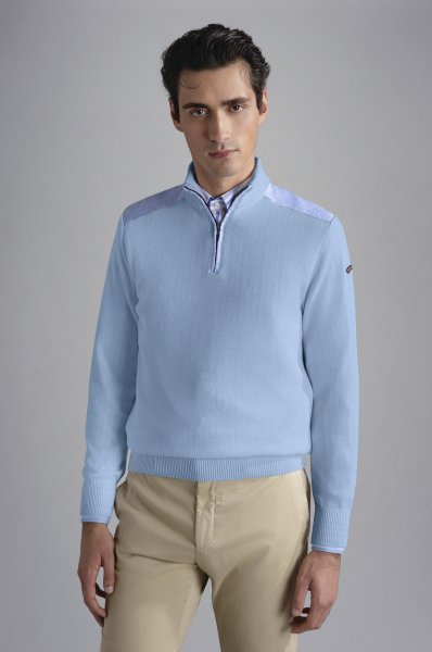 Paul & Shark COTTON SWEATER WITH ZIP