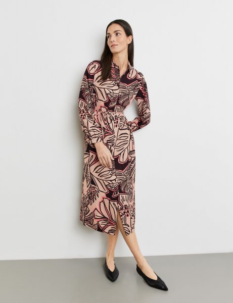 GERRY WEBER Patterned blouse dress with a waistband