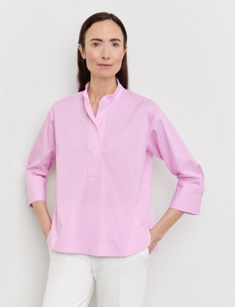 GERRY WEBER Blouse with 3/4-length sleeves and a stand-out pleat