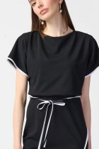 Joseph RIBKOFF Dress With White Piping and Tie Waist 241234