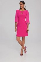 Joseph RIBKOFF Shocking Pink Dress with Chiffon Sleeves Style 241709