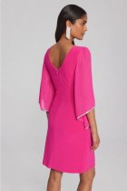 Joseph RIBKOFF Shocking Pink Dress with Chiffon Sleeves Style 241709