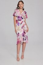Joseph RIBKOFF Vanilla/Multi Floral Print Dress Style 241732