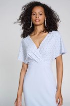 Joseph RIBKOFF Vanilla Wrap Dress with Pearl Detail Style 241761