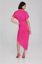 Joseph RIBKOFF Shocking Pink Asymmetrical Flowy Wrap Dress Style 241777