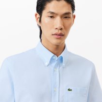 LACOSTE MEN'S REGULAR FIT SHORT SLEEVE OXFORD SHIRT