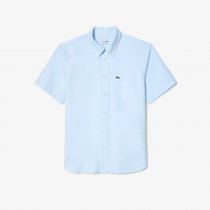 LACOSTE MEN'S REGULAR FIT SHORT SLEEVE OXFORD SHIRT