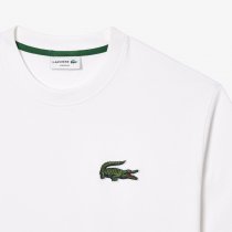 LACOSTE UNISEX LOOSE FIT LARGE CROC ORGANIC HEAVY COTTON T-SHIRT