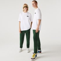 LACOSTE UNISEX LOOSE FIT LARGE CROC ORGANIC HEAVY COTTON T-SHIRT