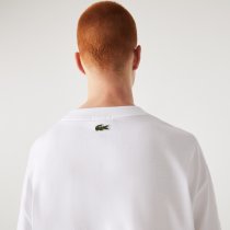 LACOSTE UNISEX LOOSE FIT LARGE CROC ORGANIC HEAVY COTTON T-SHIRT