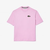 LACOSTE UNISEX LOOSE FIT LARGE CROC ORGANIC HEAVY COTTON T-SHIRT